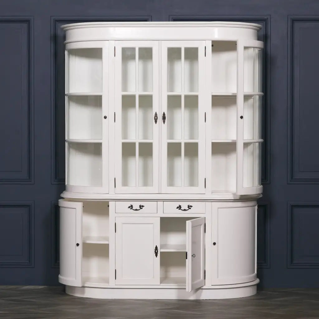 Large White Dresser Display Cabinet