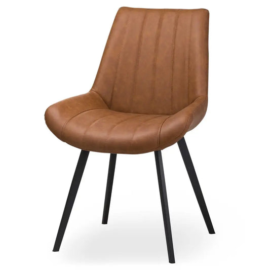 Malmo Tan Faux Leather Dining Chair