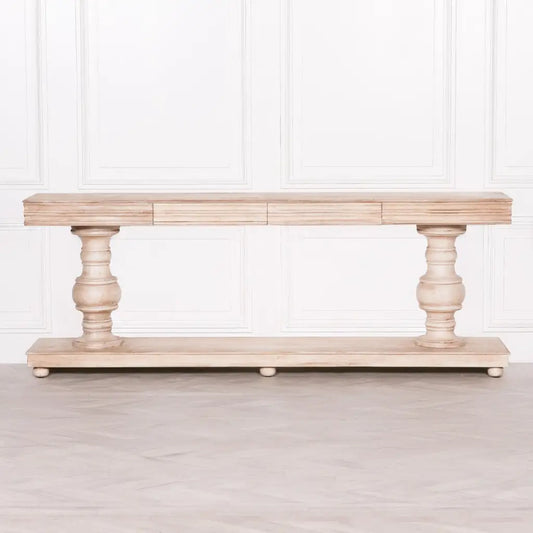 Mango Wood Console Table with Drawers