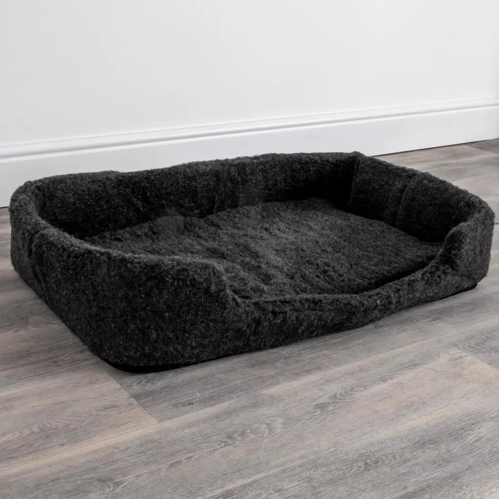 Merino Wool Large Pet Bed - Black