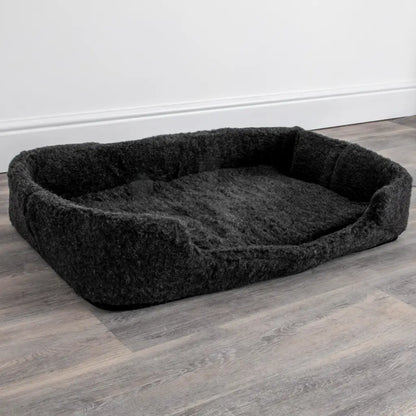 Merino Wool Large Pet Bed - Black