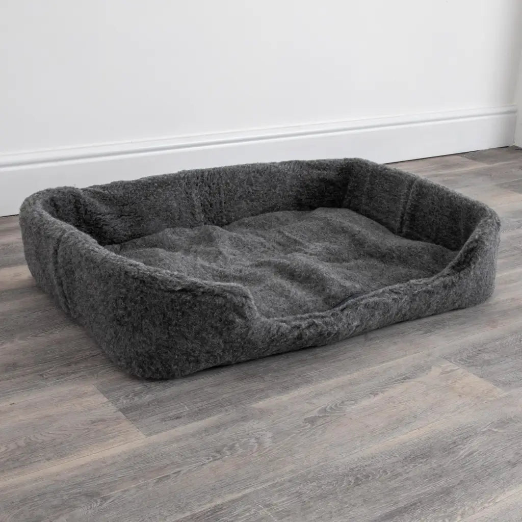 Merino Wool Large Pet Bed - Grey