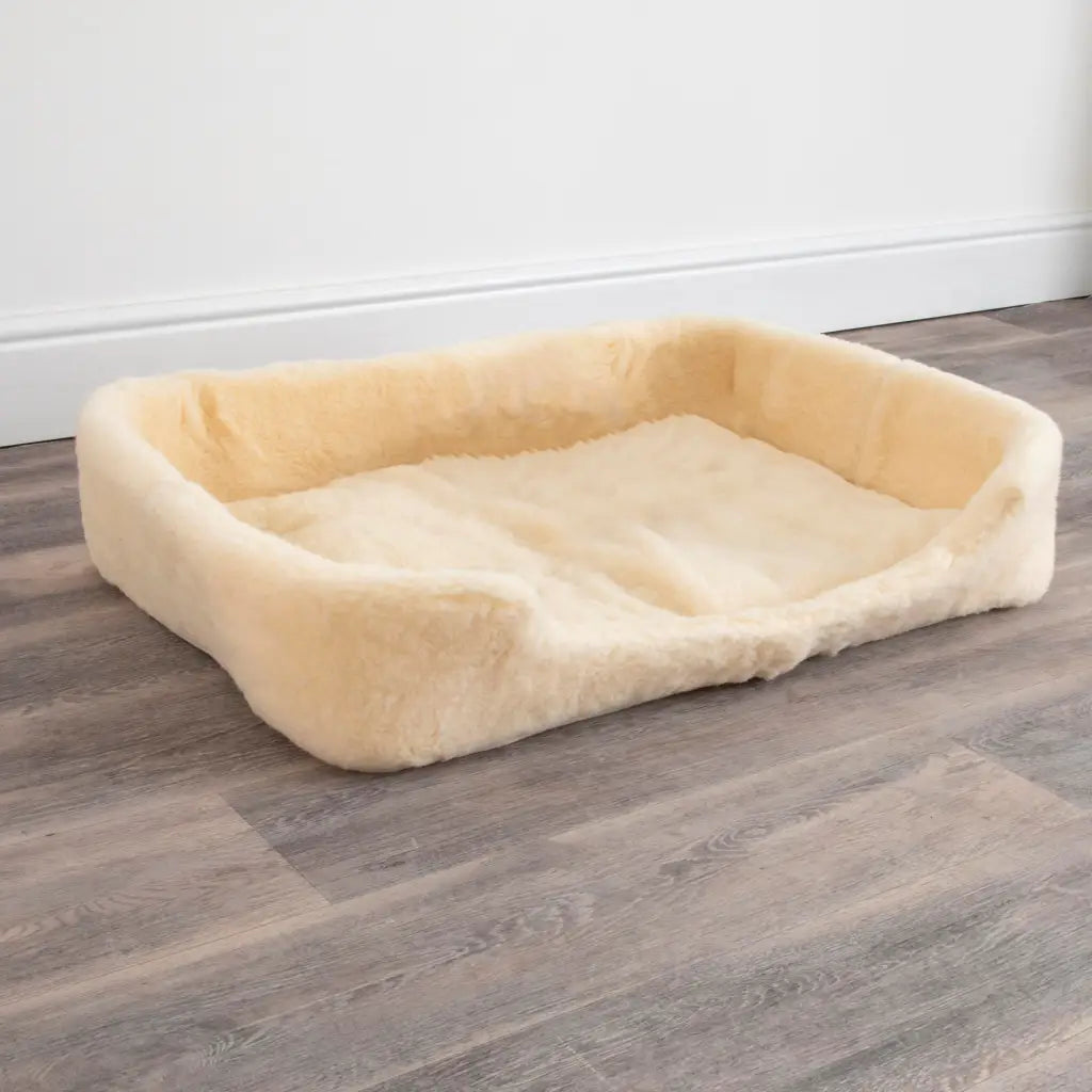 Merino Wool Large Pet Bed - natural (White)