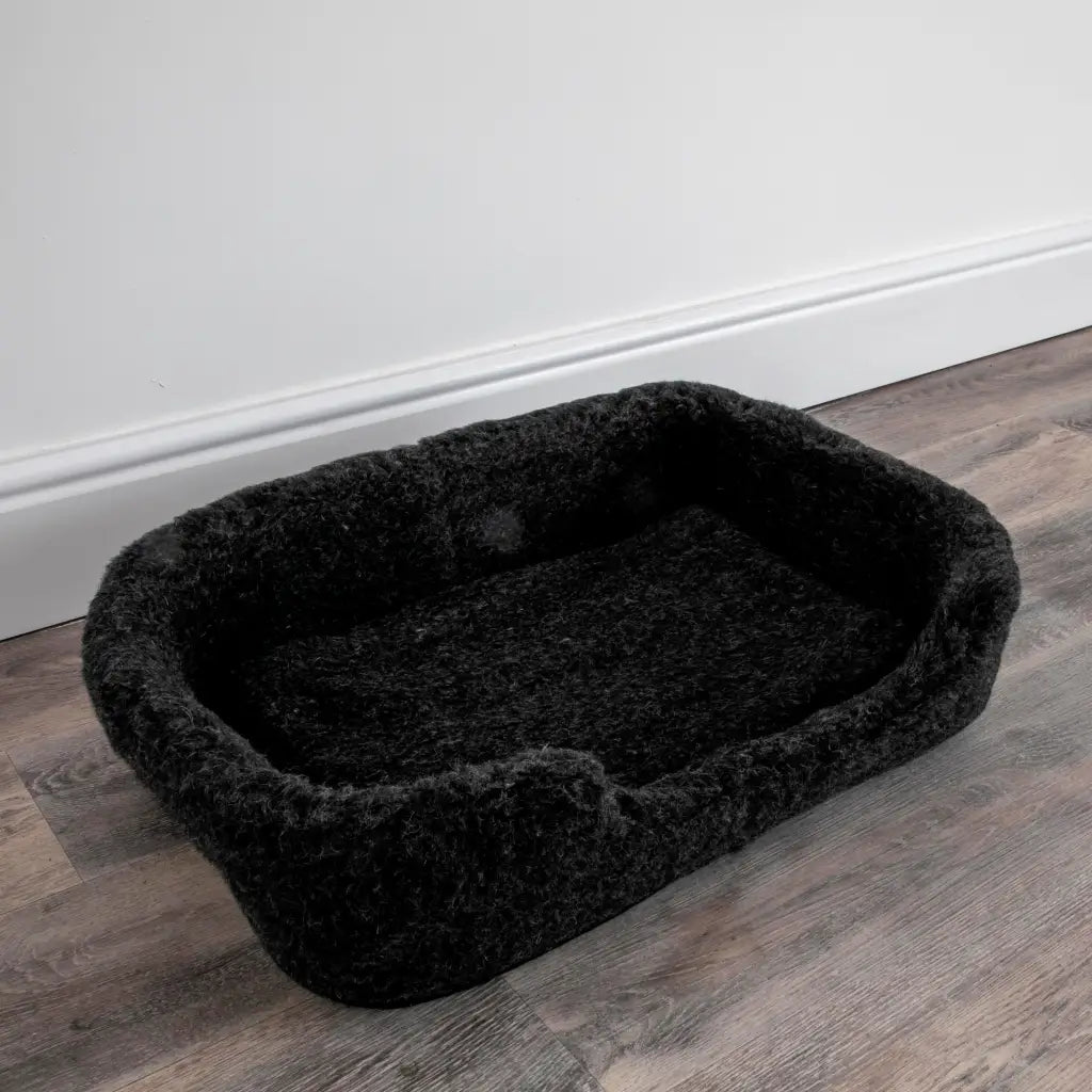 Merino Wool Pet Bed - black