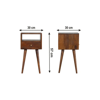 Mini Chestnut Bedside Cabinet/ Table