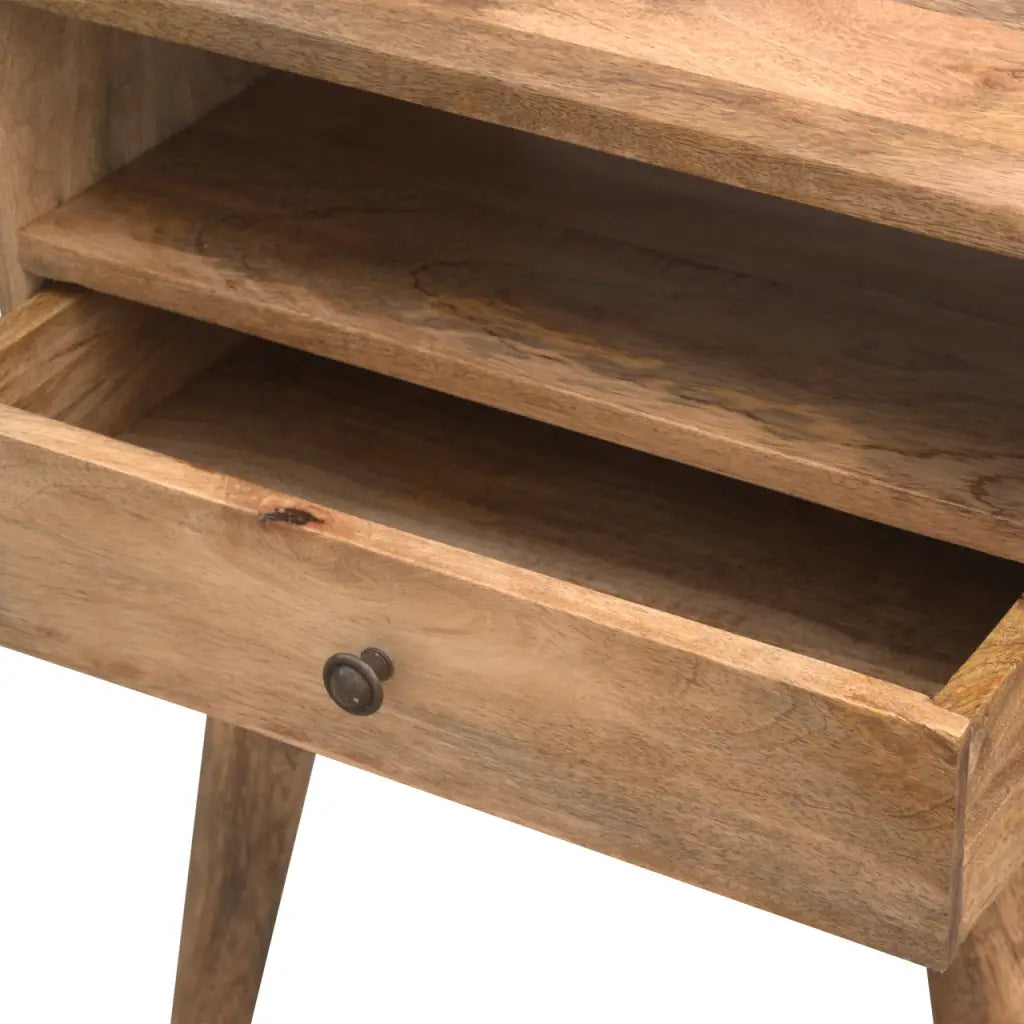 Modern Solid Wood Bedside Cabinet/ Table with Open Slot