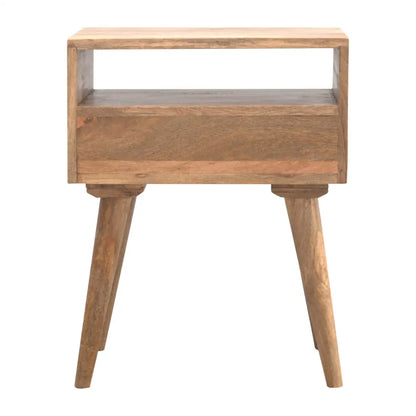 Modern Solid Wood Bedside Cabinet/ Table with Open Slot