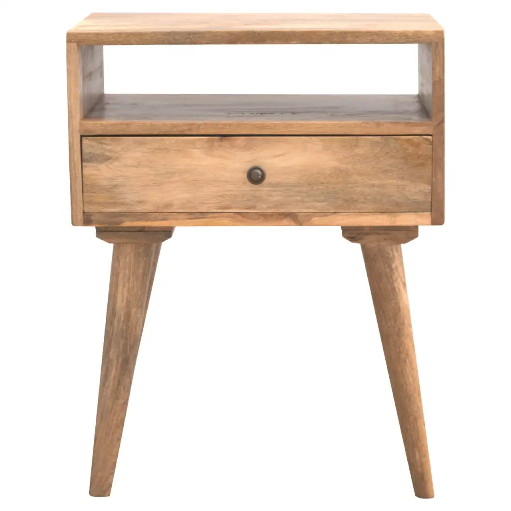 Modern Solid Wood Bedside Cabinet/ Table with Open Slot