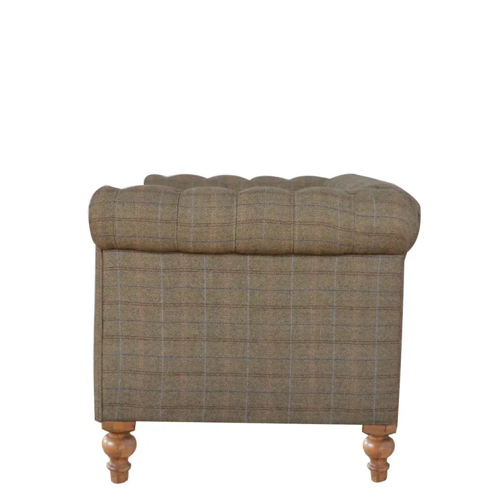 Multi Tweed 2 Seater Chesterfield Sofa