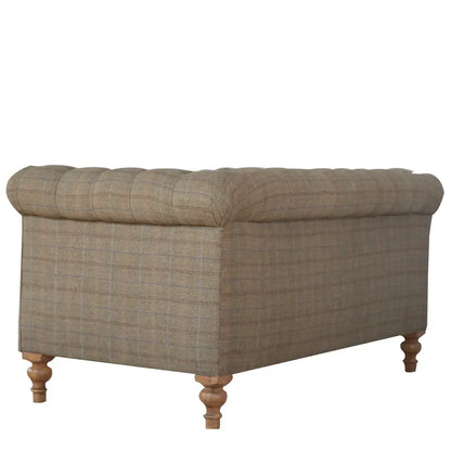 Multi Tweed 2 Seater Chesterfield Sofa