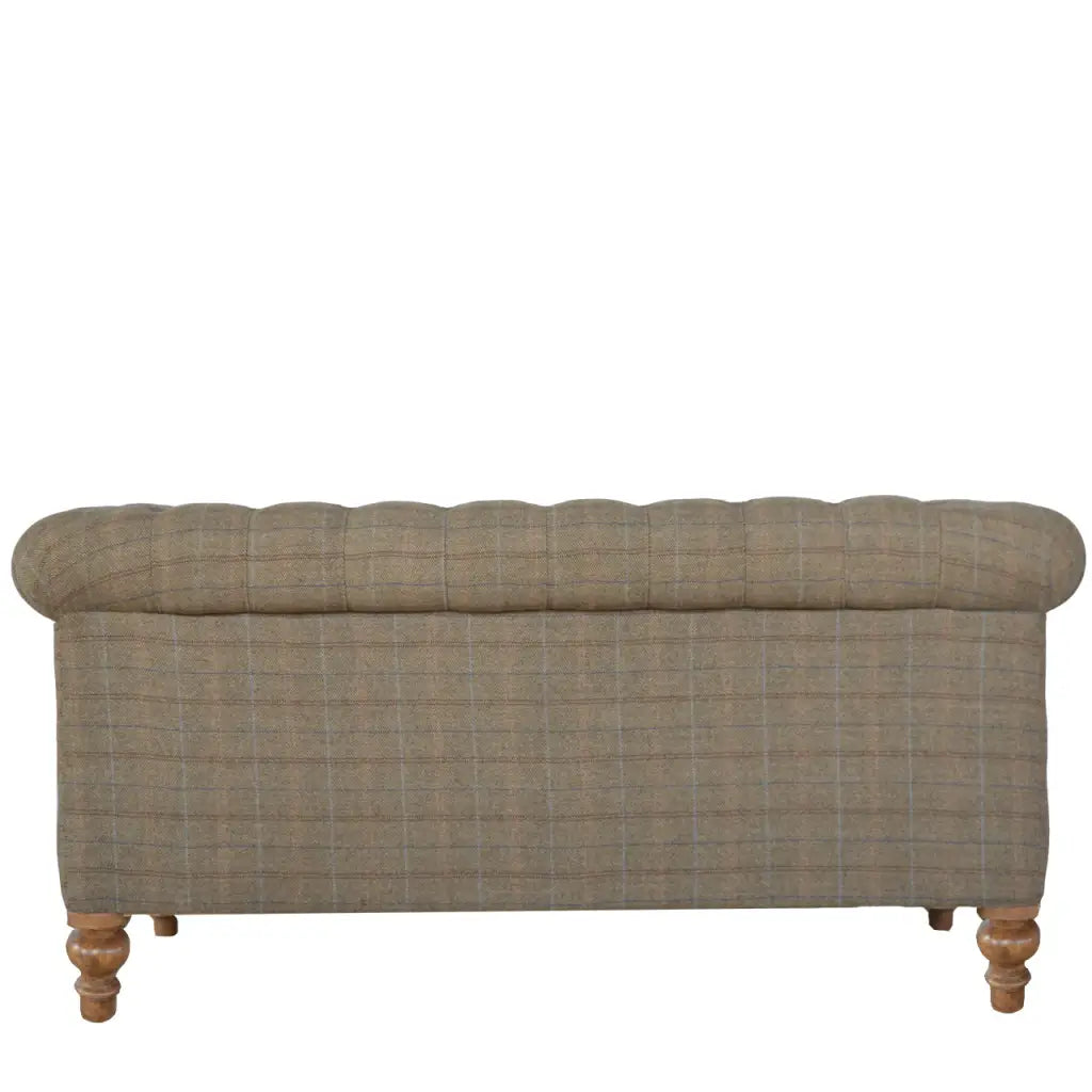 Multi Tweed 2 Seater Chesterfield Sofa