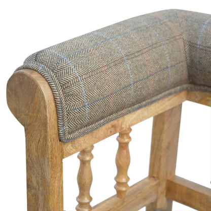 Multi Tweed Deep Button Hallway Bench