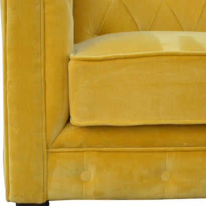 Mustard Velvet Chesterfield Sofa