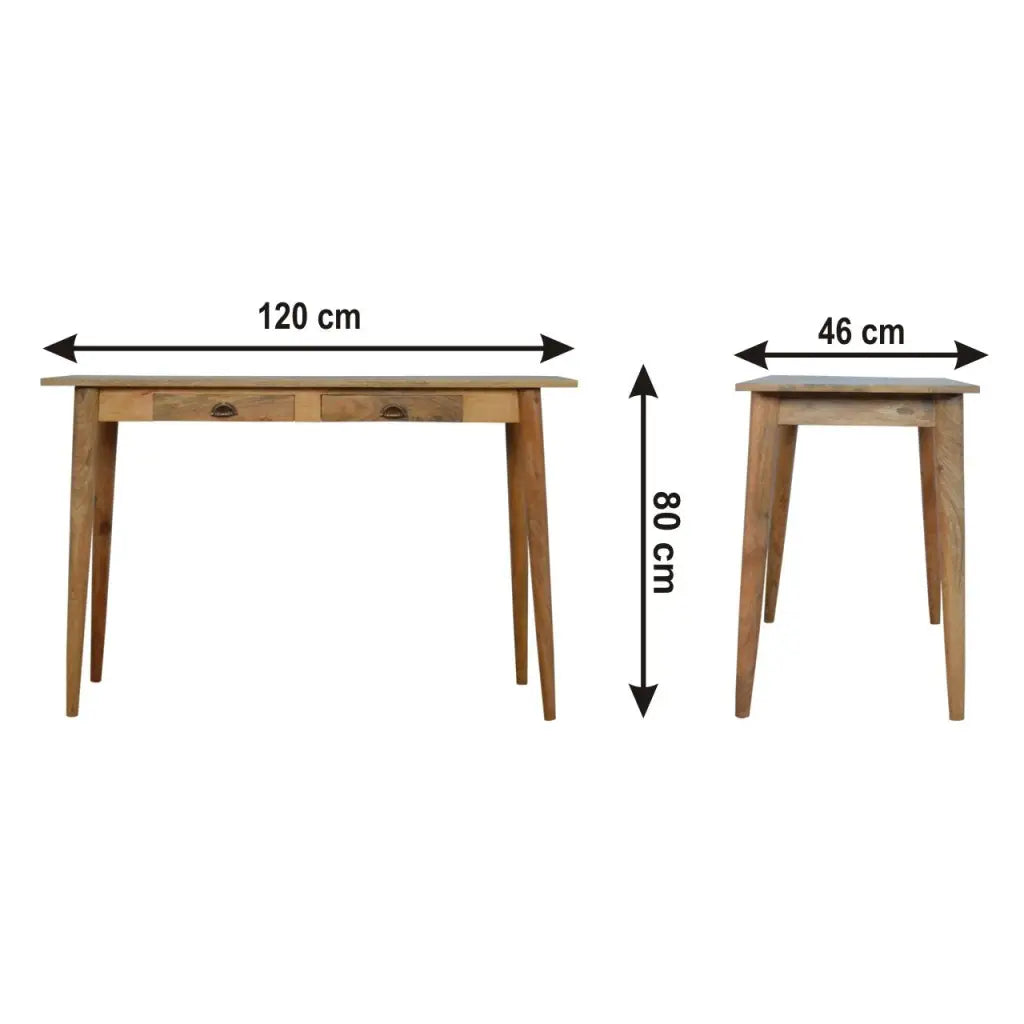 Nordic Style Writing Desk with 2 Drawers