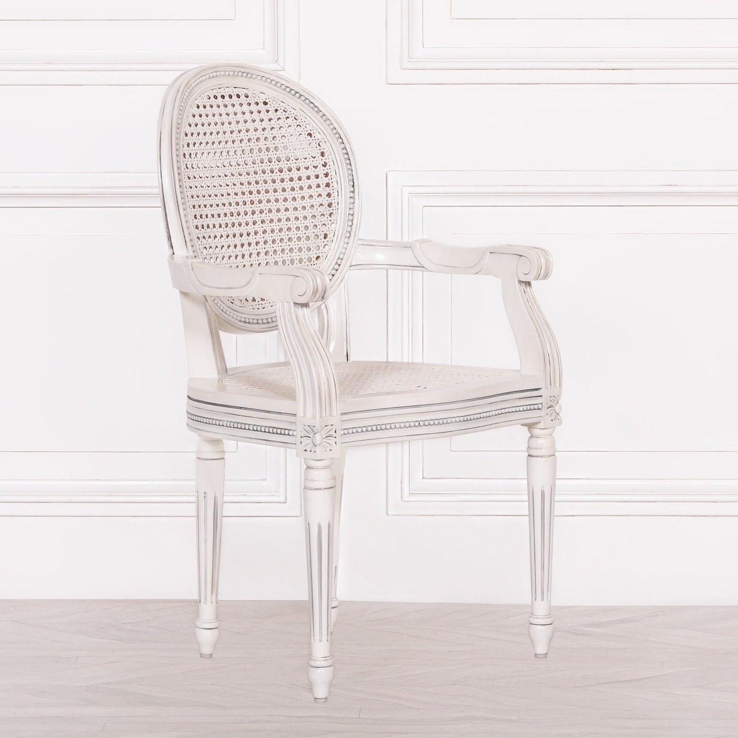 Off White Rattan Chateau Dining Chair