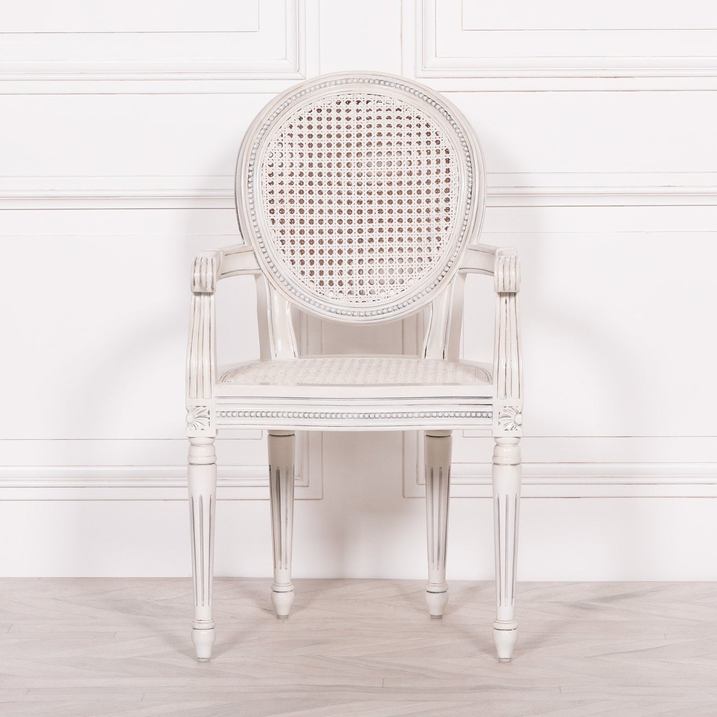 Off White Rattan Chateau Dining Chair