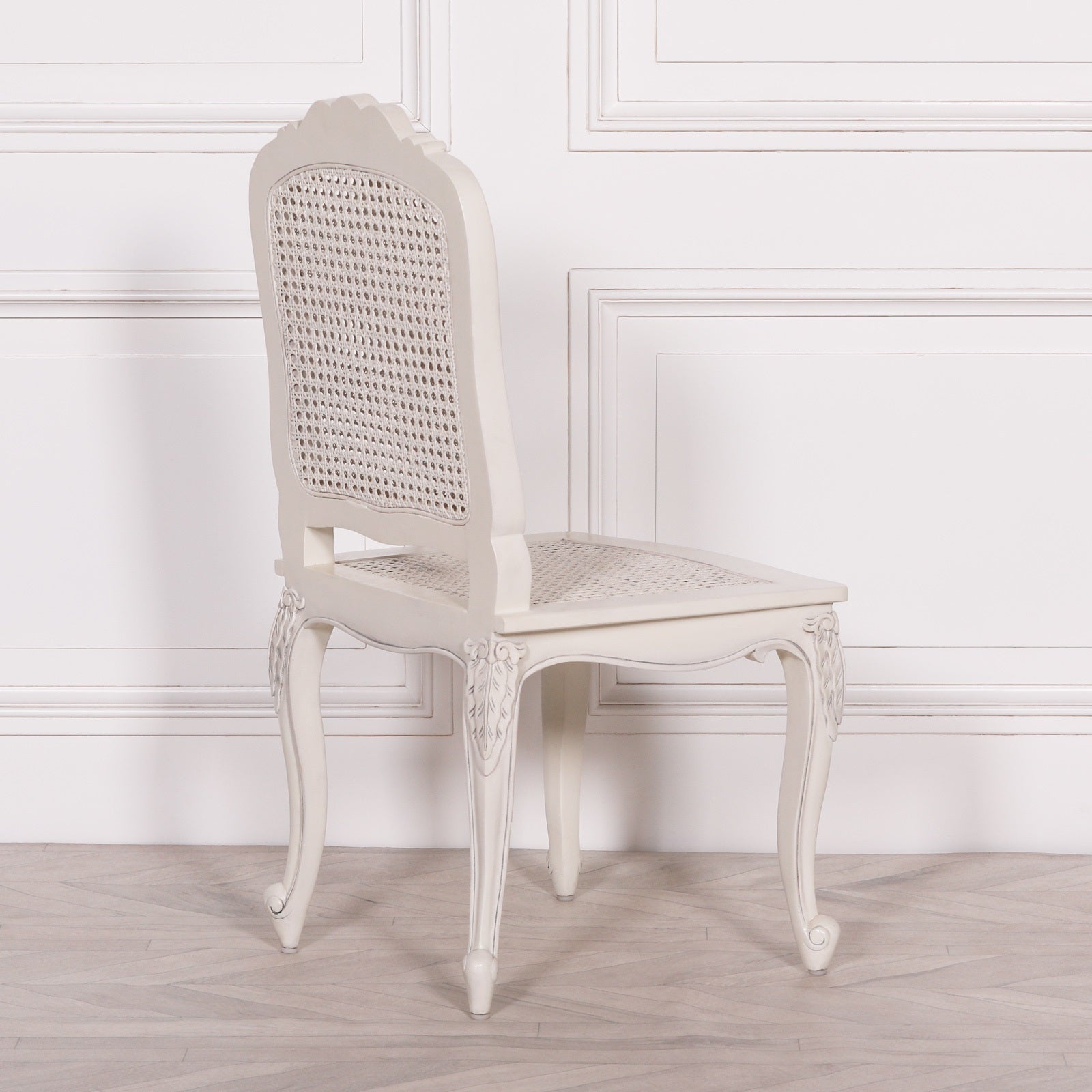 Off White Rattan Square Seat Chateau Dining Chair