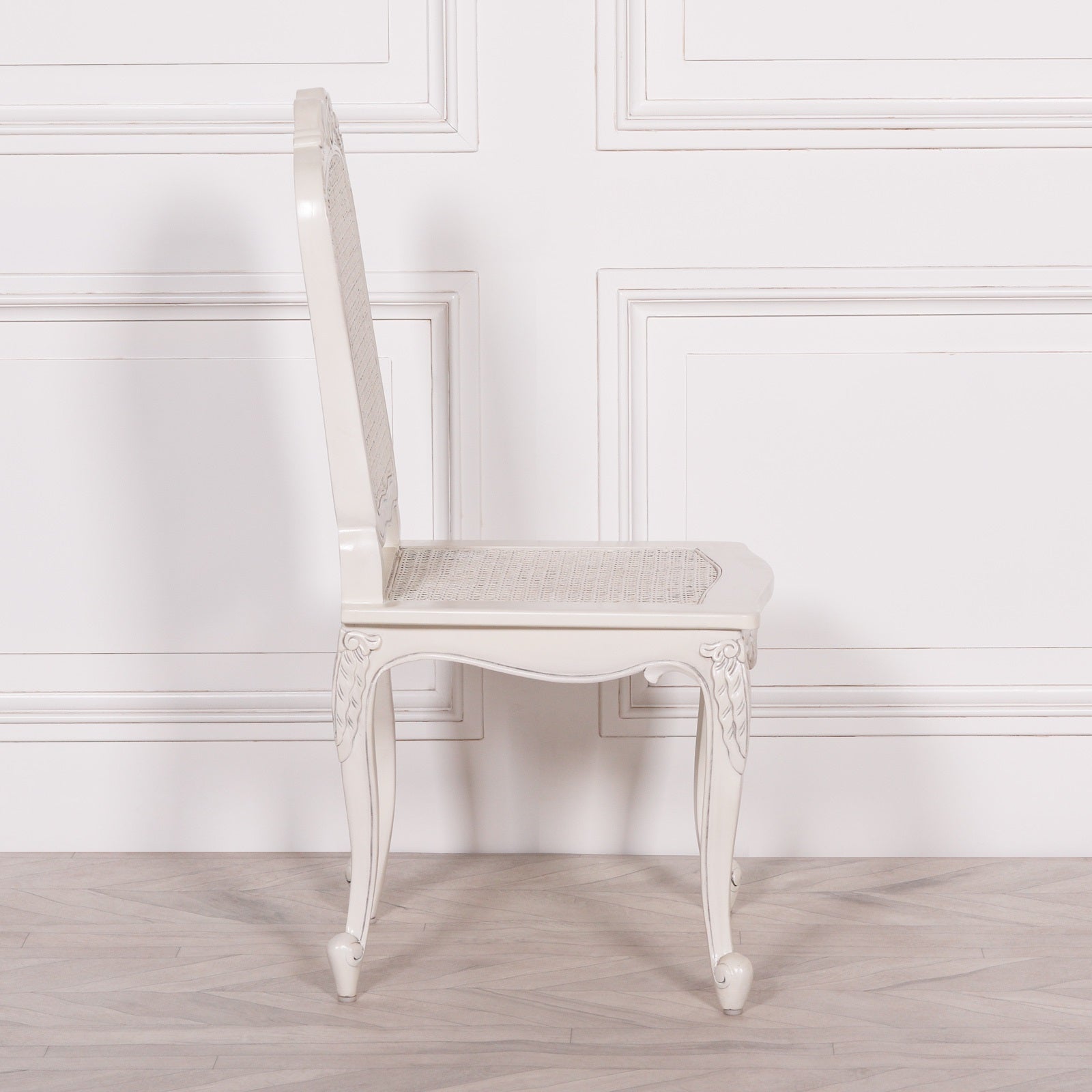 Off White Rattan Square Seat Chateau Dining Chair