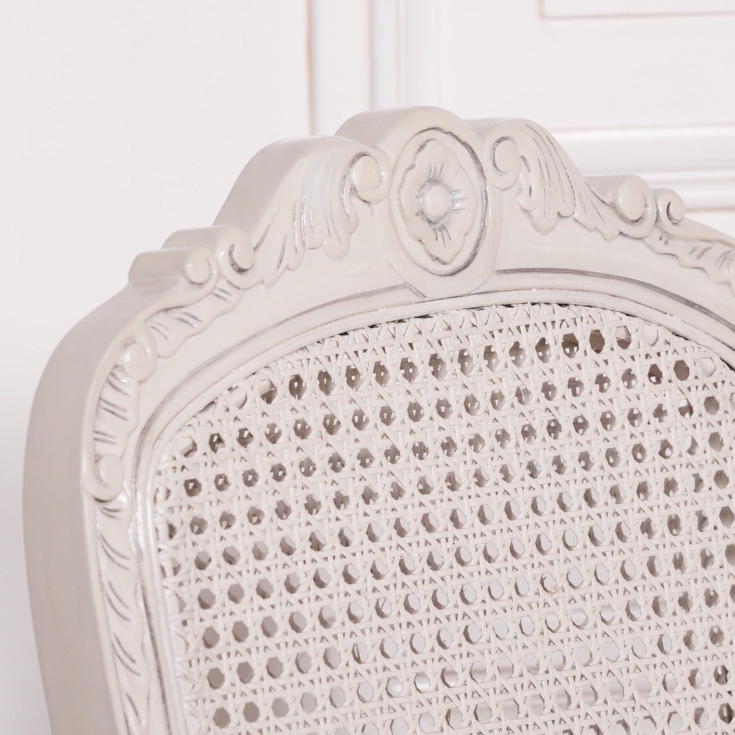 Off White Rattan Square Seat Chateau Dining Chair