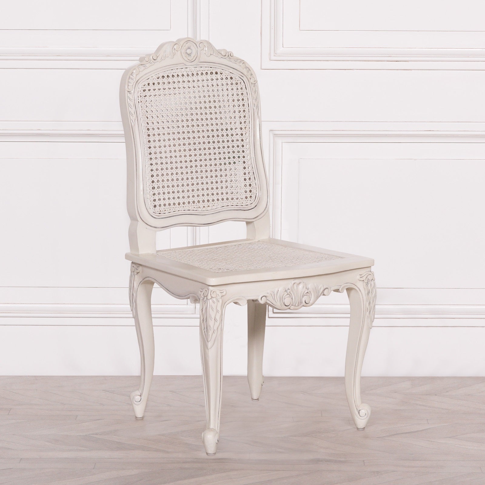 Off White Rattan Square Seat Chateau Dining Chair