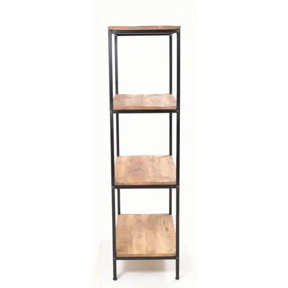 Old Empire Mango Wood and Steel Bookcase