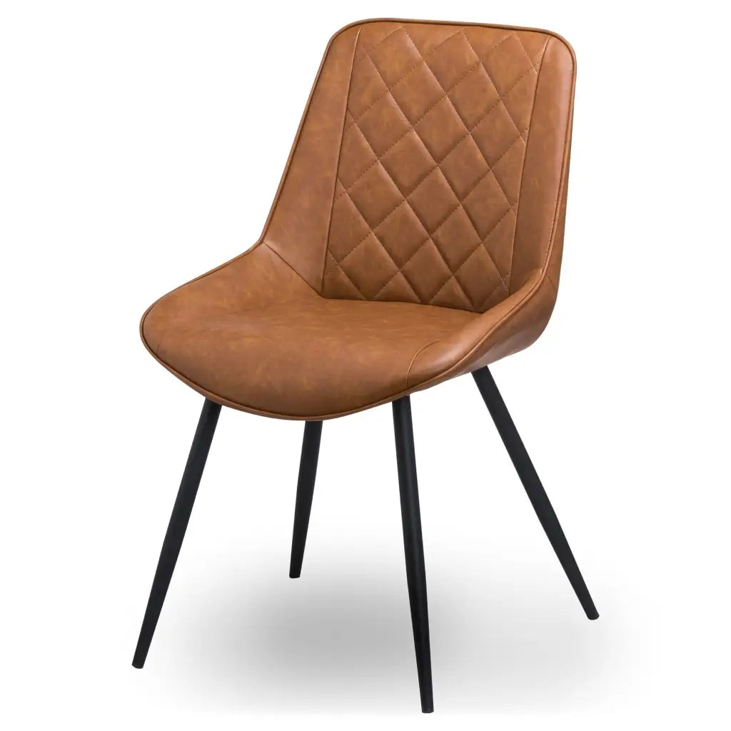 Oslo Faux Leather Tan Dining Chair