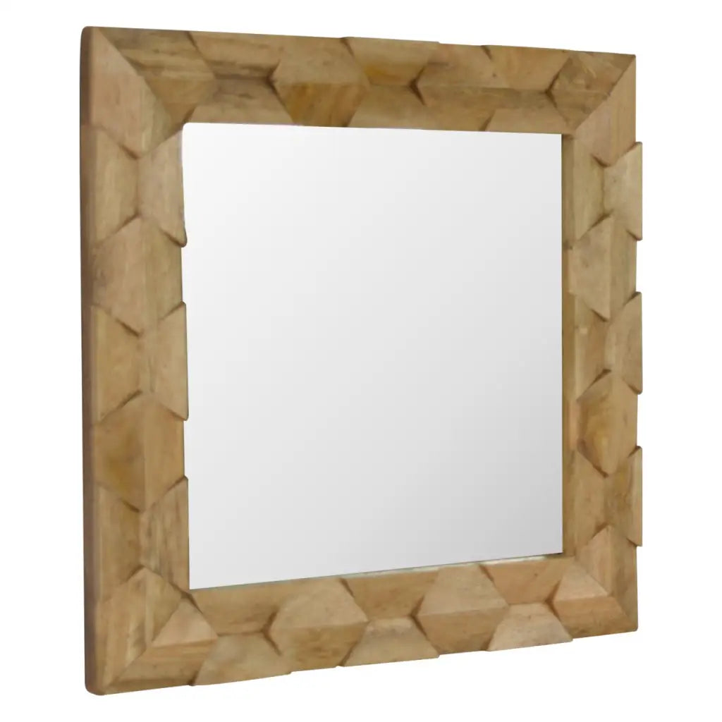 Pineapple Carved Square Mirror