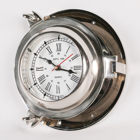 Polished Nautical Cabin Ships Wall Clock