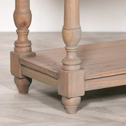 Rustic White Cedar Wood Console Table