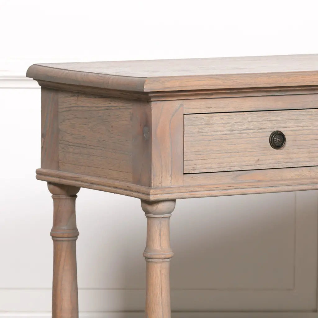 Rustic White Cedar Wood Console Table