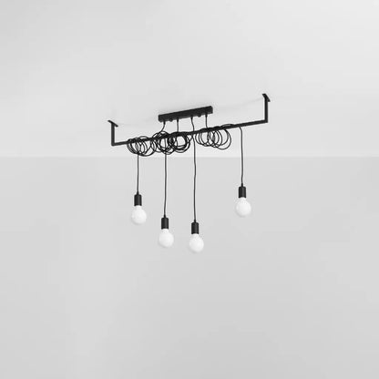 Salamanca 4 Black Pendant Ceiling Light