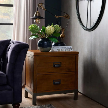 The Draftsman Collection Two Drawer Side Table