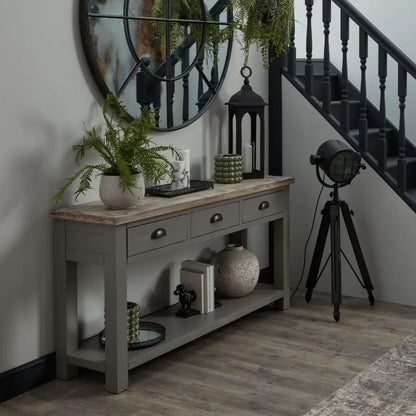 The Oxley Collection Three Drawer Console Table