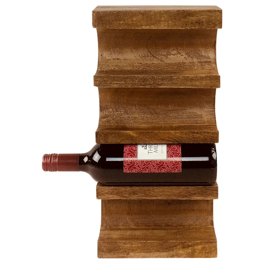 Wall Mounted Mango Wood Wine Rack