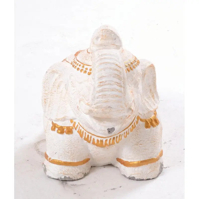 White and Gold Elephant Parasol Stand