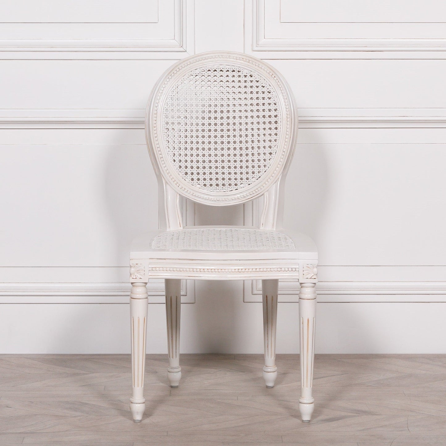 White Rattan Chateau Dining Chair