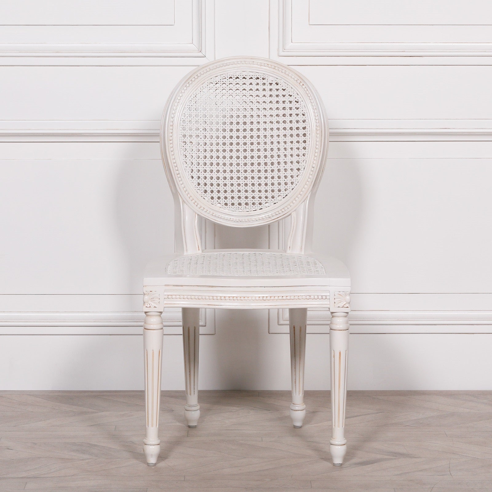 White Rattan Chateau Dining Chair