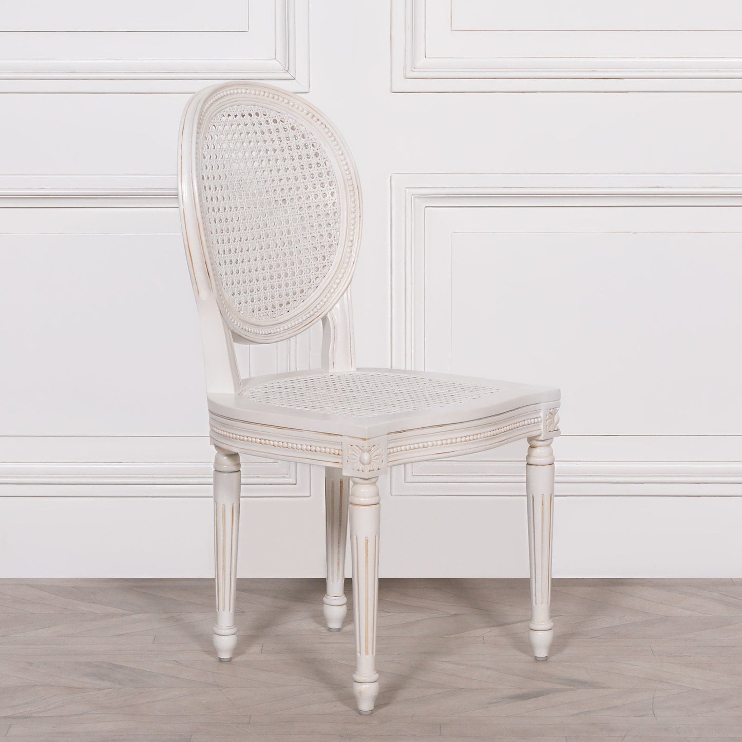 White Rattan Chateau Dining Chair