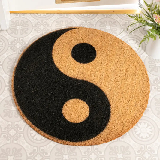 Yin Yang Circle Doormat